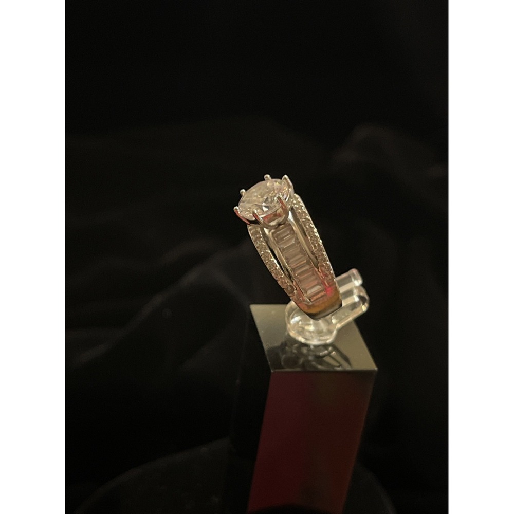 JTV GM 9.25 Sterling Silver CZ Engagement Wedding Anniversary Ring Size 5 - Picture 11 of 11
